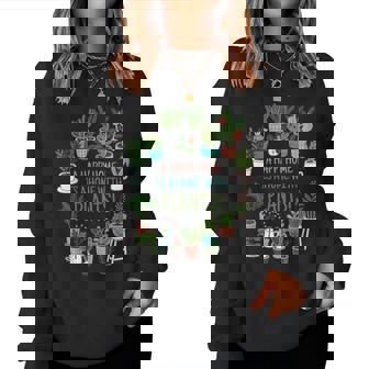 幸せな家は植物のある家です「A Happy Home Is A Home With Plants」- 観葉植物の園芸 レディーススウェットシャツ - Kawaiitshirt