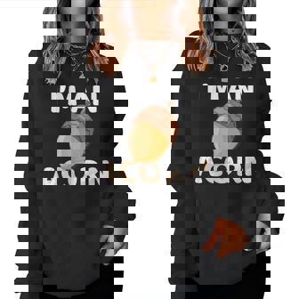 感謝祭 秋 どんぐり コスチューム Happy Falleason ギフト レディーススウェットシャツ - Kawaiitshirt