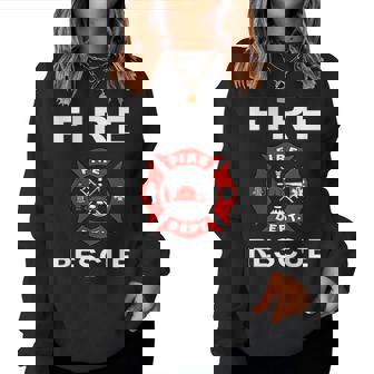 消防士 消防士 キッズ ユース 大人 男の子 女の子 レディーススウェットシャツ - Kawaiitshirt