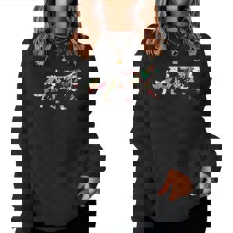 猫 花 かわいい 子猫 ガーデン フラワー 女の子 ギフト レディーススウェットシャツ - Kawaiitshirt