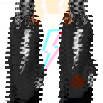 稲妻デザイン キッズ 男の子 女の子 女性 男性 グラフィック レディーススウェットシャツ - Kawaiitshirt