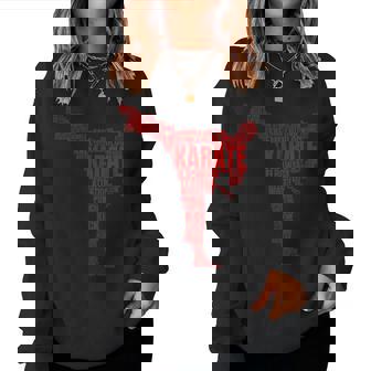 空手 言葉 雲 空手 ギフト 男の子 女の子 かっこいい 空手 レディーススウェットシャツ - Kawaiitshirt