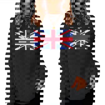 素晴 イギリス国旗 British Flag ユニオンジャック 旗 男性用、女性用 レディーススウェットシャツ - Kawaiitshirt