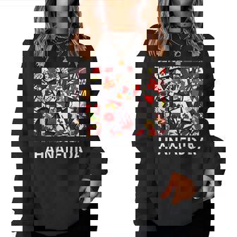 花札tシャツ 日本 カードゲーム レディーススウェットシャツ - Kawaiitshirt