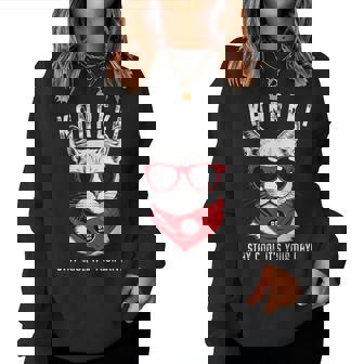 還暦祝い ねこ サングラス 父 男性 女性 母 猫好き 還暦 お祝い 60歳 おもしろ おもろい かっこいい レディーススウェットシャツ - Kawaiitshirt