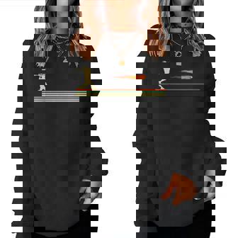 野球選手 娘 面白い ソフトボール バット 女の子 レディーススウェットシャツ - Kawaiitshirt