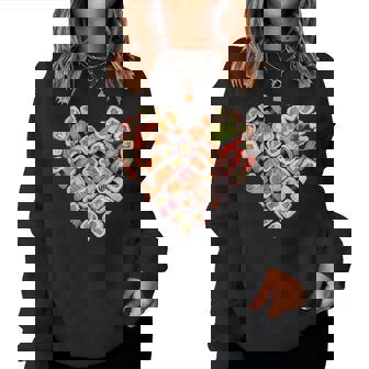 面白い寿司デザイン 子供 男性 女性 I ハート 寿司 食通 レディーススウェットシャツ - Kawaiitshirt