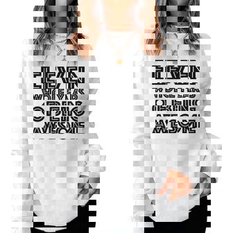 11歳の誕生日シャツギフト年齢11歳男の子女の子 レディーススウェットシャツ - Kawaiitshirt