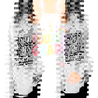 4Th Fourth Grade Dream Team Teacher First Day Back To School Women Sweatshirt | Seseable CA