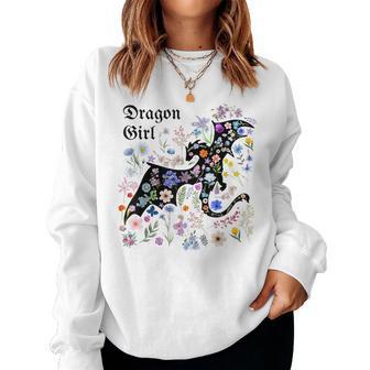 & Girls Floral Dragon Girl Matching Women Sweatshirt - Thegiftio UK