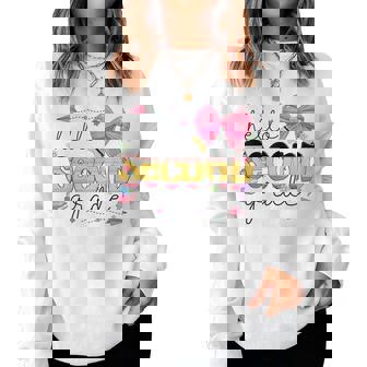 Back To School Hello Second Grade Teacher Coquette Bow Women Sweatshirt - Thegiftio