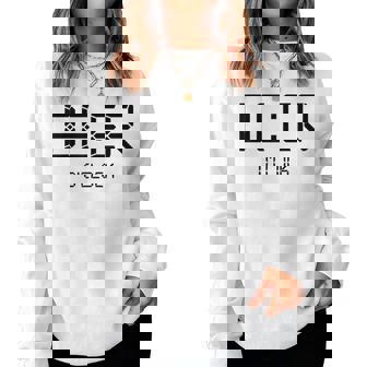 Beer O'clock ビールタイム 面白いギフト ビール愛好家 レディーススウェットシャツ - Kawaiitshirt