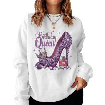 Birthday Queen Happy Birthday Party Girls Women Women Sweatshirt - Thegiftio UK