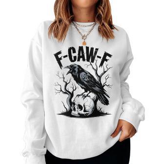 Black Crow F-Caw-F Black Bird Women Sweatshirt - Thegiftio UK