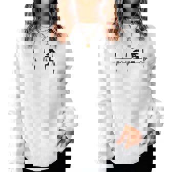 Bonsái Árbol Budismo Japonés Meditación Latido Del Corazón Ekg Pulso Cuello Sudadera Mujer - Regaloses