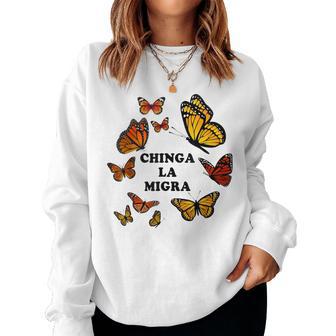 Chinga La Migra Butterflies Matching Men Women Sweatshirt - Thegiftio UK