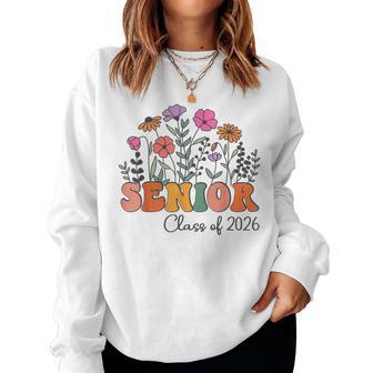 Class Of 2026 Senior 2026 Graduation 2026 Girls Floral Women Sweatshirt - Thegiftio UK