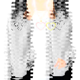 Cœurs En Forme De Cœur Adolescents Enfants Filles Garçons Rétro Des Années 80 Sweat-shirt pour femme - Cadeauxyz