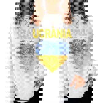 Corazón Ucraniano Ucrania Cuello Sudadera Mujer - Regaloses
