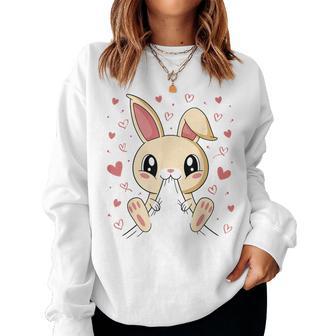 Cute Rabbit Girl Child Rabbit Pattern Sweat-shirt pour femme - Cadeauxyz