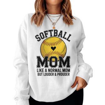 Cute Softball Mom For Softball Season Mom Women Sweatshirt - Thegiftio UK