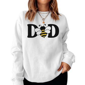 Dad Bee Cute Beekeeping 1St Birthday Matching Family Dada Women Sweatshirt - Thegiftio UK