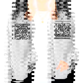 Dg Initials D G Nameurname Onomastics Onomatology レディーススウェットシャツ - Kawaiitshirt