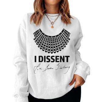 I Dissent Rbg Ruth Bader Ginsburg Derechos De La Igualdad Sudadera Mujer - Regaloses