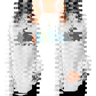 Dog Mom & Dad シルエット ヴィンテージ シェルティ シェットランド シープドッグ レディーススウェットシャツ - Kawaiitshirt