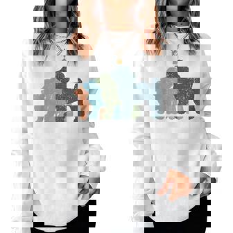 Dog Mom & Dad シルエット ヴィンテージトイプードル レディーススウェットシャツ - Kawaiitshirt