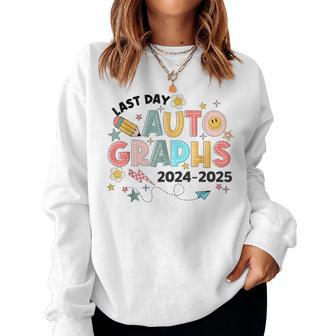 End Of The Year Autograph 2025 Last Day Of School Teacher Women Sweatshirt - Thegiftio UK