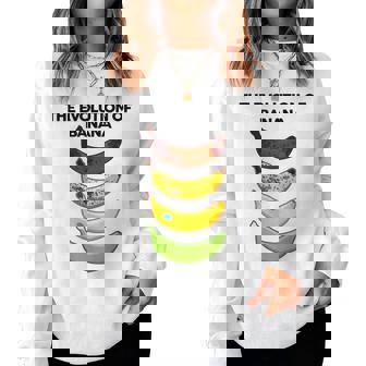 The Evolution Of Banana Novelty Graphic & Cool s レディーススウェットシャツ - Kawaiitshirt
