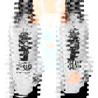 F-Caw-F Cuervo Negro Pájaro Negro Divertido Cuervo F-Caw-F Cuello Sudadera Mujer - Regaloses