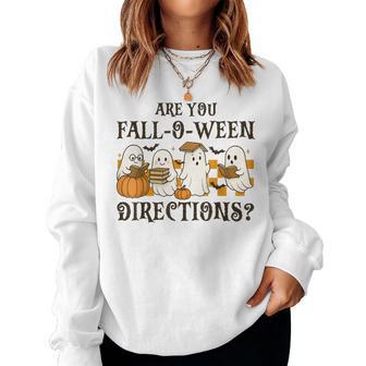 Are You Fall O Ween Directions Teacher Halloween Women Sweatshirt - Thegiftio UK