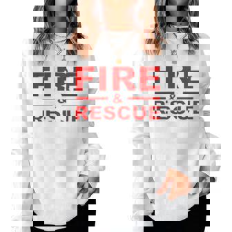 Fire Rescue 消防士 消防士 キッズ 若者 大人 男の子 女の子 レディーススウェットシャツ - Kawaiitshirt