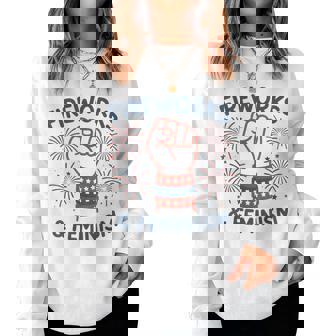 Fireworks & Feminism Patriotic Feminist 4Th Of July Womens Women Sweatshirt - Thegiftio