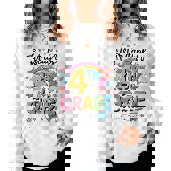 First Day Of 4Th Grade Back To School Teacher Girls Women Sweatshirt | Mazezy