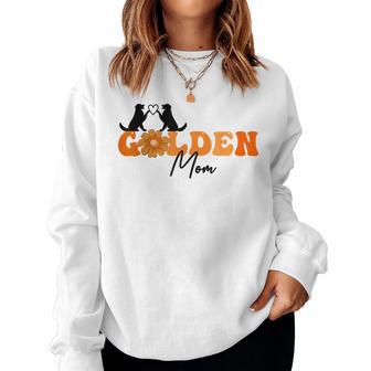 Flower Mama Golden Retriever Cute Mother's Day Golden Mom Women Sweatshirt - Thegiftio UK