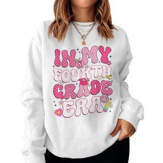 In My Fourth Grade Era Back To School Groovy Girl Women Women Sweatshirt - Thegiftio UK