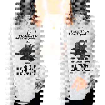 Frenchie Mum Dogへのラブフレンチブルドッグギフト レディーススウェットシャツ - Kawaiitshirt