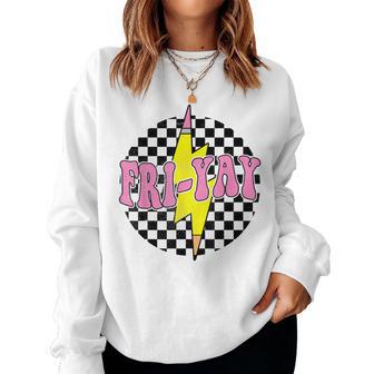 Fri-Yay Happy Friday Weekend Teacher Back To School Women Sweatshirt - Thegiftio UK