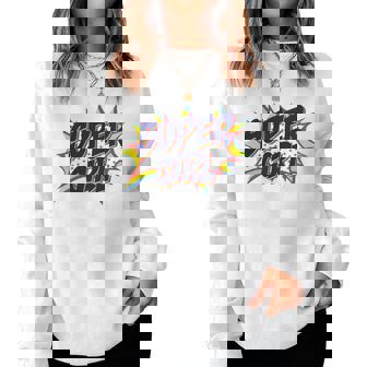 Girl Comicuper Retro Cool 長袖tシャツ レディーススウェットシャツ - Kawaiitshirt