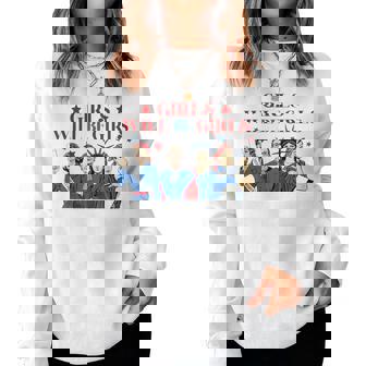 Girl Will Be Girls Patriotic Feminist 4Th Of July Usa Women Women Sweatshirt - Thegiftio