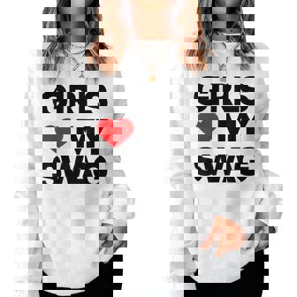 Girls Love Mywagaying Girls Love Mywagの引用 レディーススウェットシャツ - Kawaiitshirt