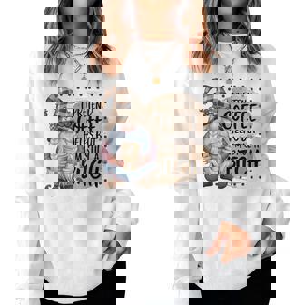 Gnome Coffee Lover I Pretend Coffee Help But I'mtill A レディーススウェットシャツ - Kawaiitshirt