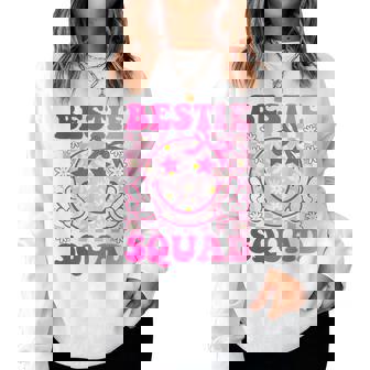 Groovy Bestie Squad Best Friends Matching Girls Women Sweatshirt | Mazezy