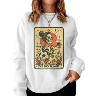 Halloween Soccer Mom Tarot Card Soccer Mama Sports Game Day Women Sweatshirt - Thegiftio UK