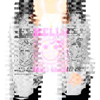 Hello Third Grade Coquette Bow Back To School 3Rd Grade Girl Women Sweatshirt - Monsterry