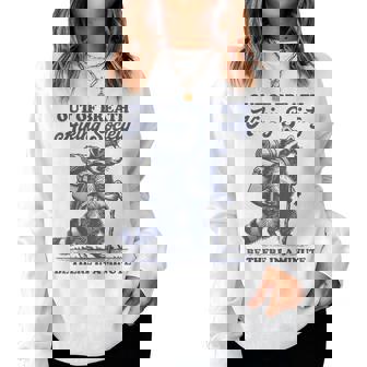 Hiker Out Of Breath Hiking Society Raccoon Hiking Women Sweatshirt - Thegiftio