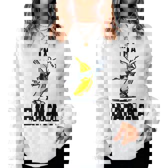 I'm A Banana シャツ かわいい 面白い バナナ コスチューム メンズ レディース キッズ レディーススウェットシャツ - Kawaiitshirt